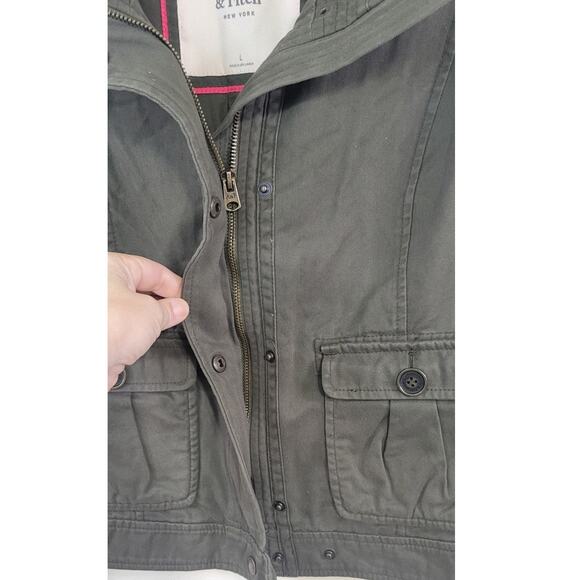 Abercrombie & Fitch Jacket Womens Large Military Boho Grunge Cottagecore Punk - Picture 3 of 10